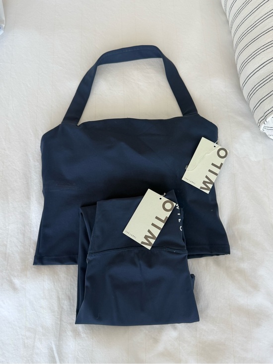 Wilo The Label Pants - NWT WILO Women's Navy Set Halter Top and High-Waist Leggings Set (M)